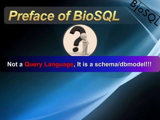 Not a Query Language, It is a schema/dbmodel!!!
 