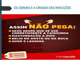 OS GERMES E A ORIGEM DAS INFECÇÕES
 