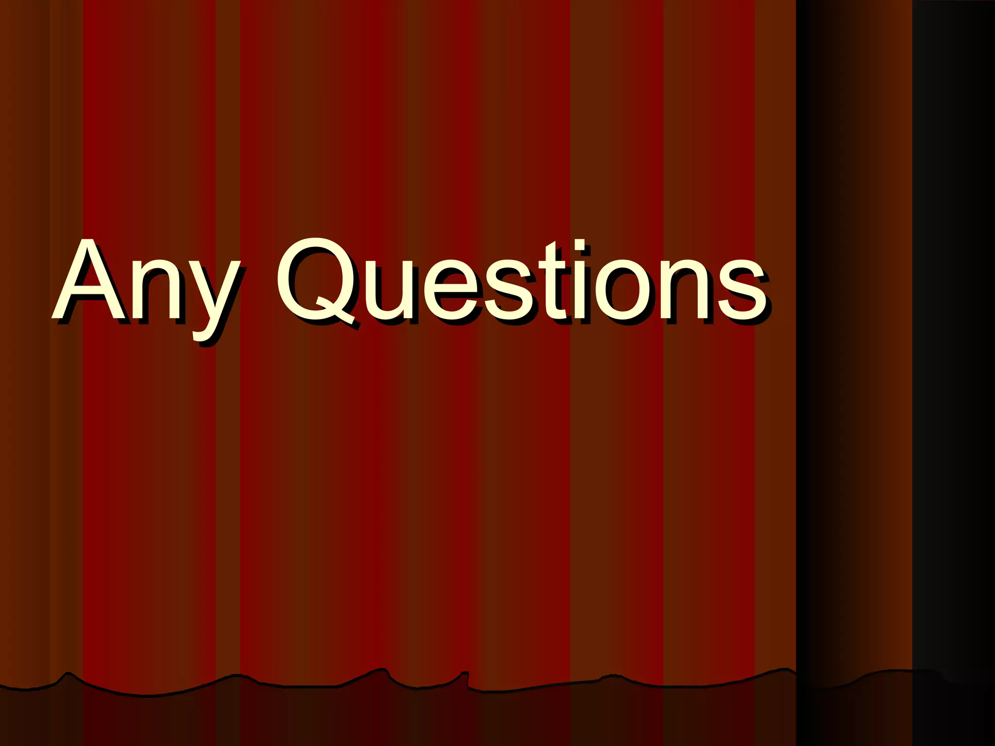 Any QuestionsAny Questions
 