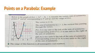 Points on a Parabola: Example
 