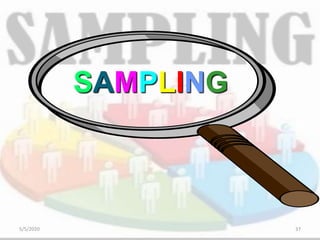 SAMPLING
5/5/2020 37
 