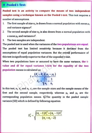 B Pharmacy Biostatistics-unit-2.pdf notes | PDF