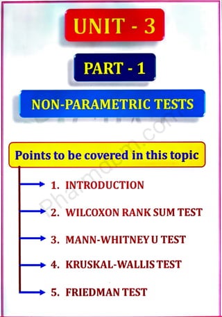 B Pharmacy 8th semester biostatistics notes | PDF