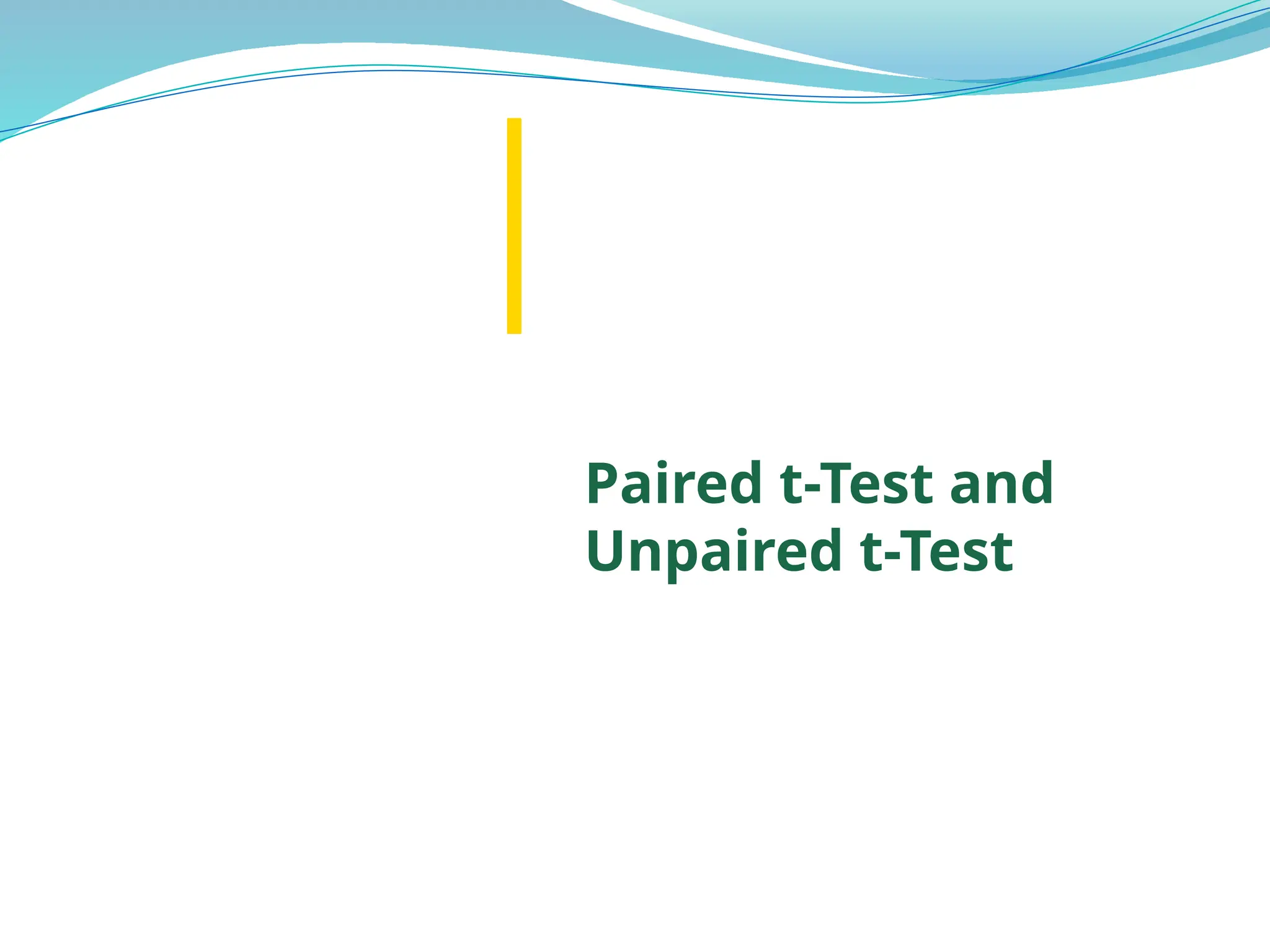 Paired t-Test and
Unpaired t-Test
Photo by Pexels
 