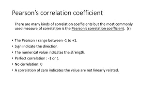 Pearson's R Value Strength Ranges descriptive statistics.pptx