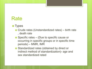 Substandard Rates Biostatistics ii | PPTX