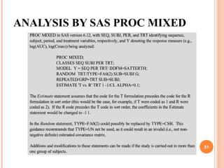 ANALYSIS BY SAS PROC MIXED
51
 