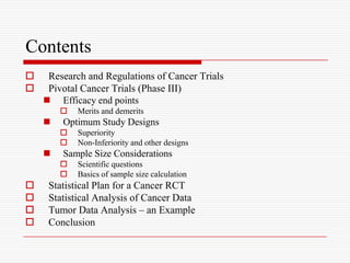 Cancer Rct Design Biostatistics in cancer RCTs | PPT