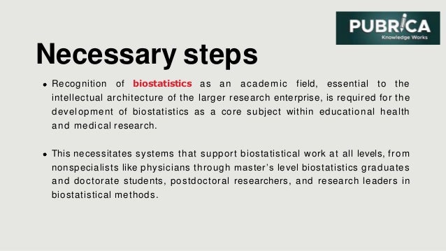Biostatistics is a critical subject in current health data research ...