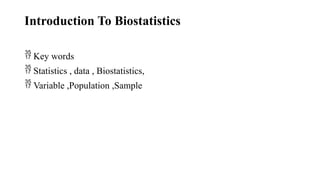 Biostatistics PowerPoint Presentation... | PPT