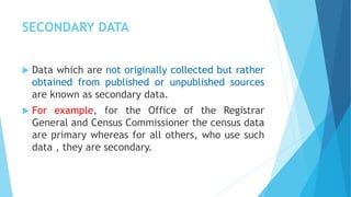 Secondary data | PPTX