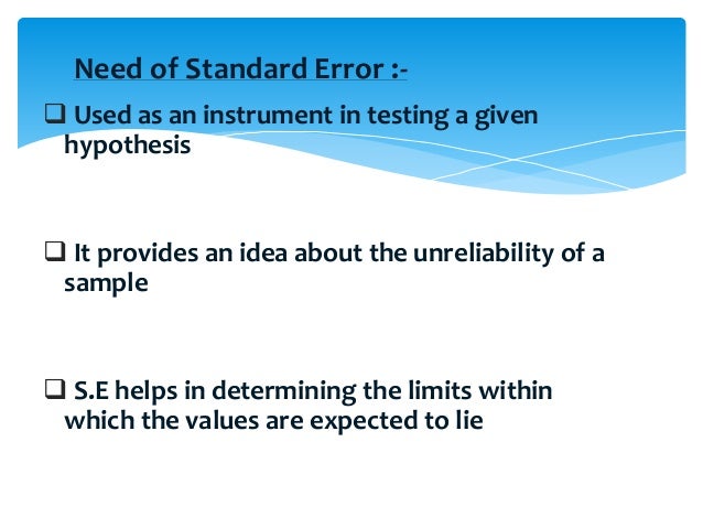 Standard error Standard error