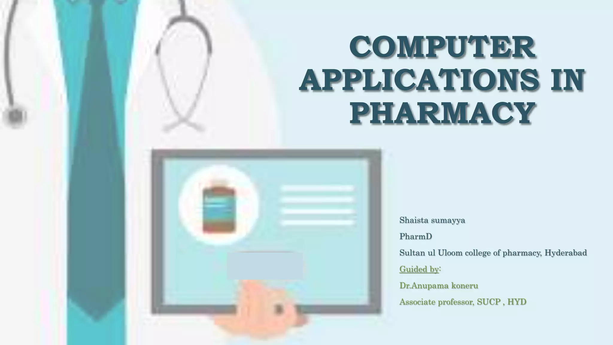 Use of computers in hospital pharmacy, biostatistics and research ...