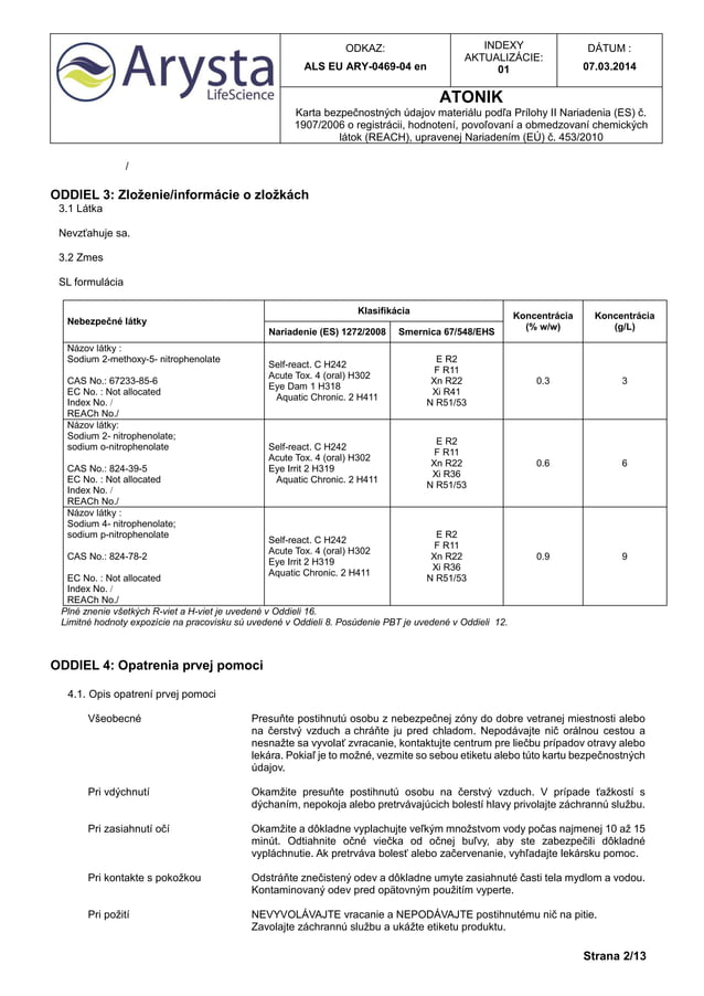 Biostimulant atonik msds | PDF