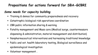Biological emergencies surveillance, early warning and rapid response systems: Status and perspectives for East Africa