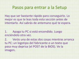 Bios y bios setup | PPTX