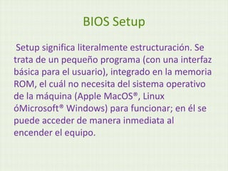 Bios y bios setup | PPTX