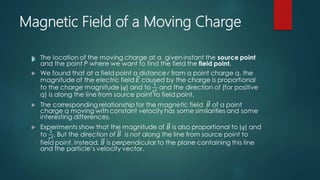 Magnetic Field of a Moving Charge

 