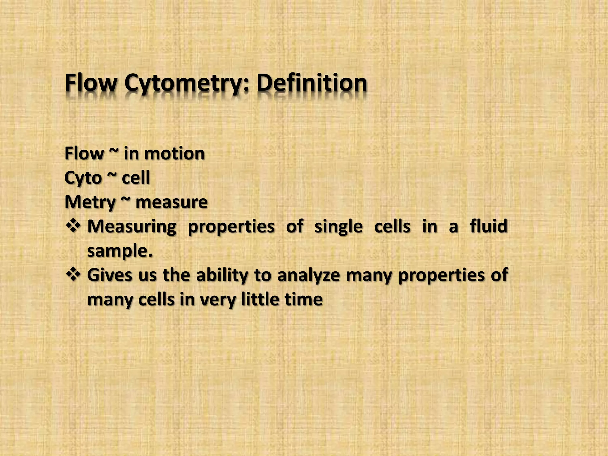 Flow Cytometry technique | PPTX | Chemistry | Science