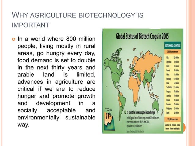 role of biotechnology in agriculture | PPTX