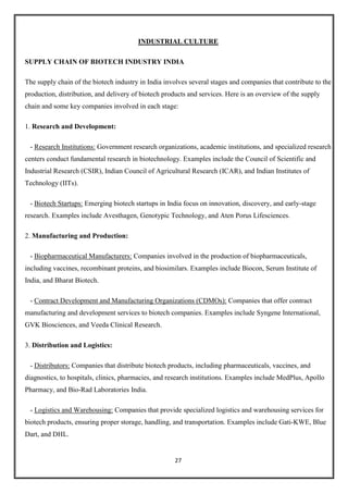 BIOTECHNOLOGY INDUSTRY ANALYSIS | PDF