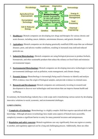 BIOTECHNOLOGY INDUSTRY ANALYSIS | PDF