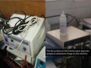 w w w . d e s m a n i a . c o m
The flat surface on the machine give space for
people to stack/store things on the machine.
 