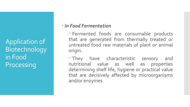 Biotechnological applications in Food Processing | PDF | Genetics | Science