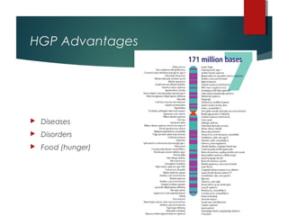 HGP Advantages




   Diseases
   Disorders
   Food (hunger)
 