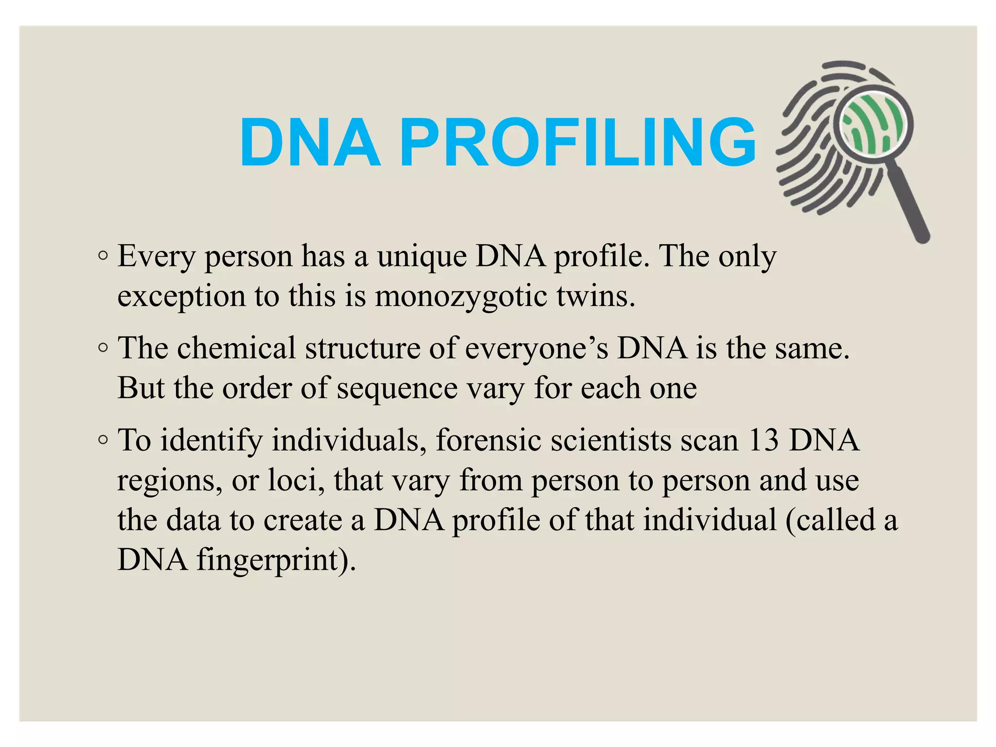 Role of biotechnology in forensic science | PPTX