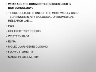 INTRODUCTION TO Biotechnology | PPT