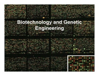 Biotechnology and Genetic
       Engineering
 