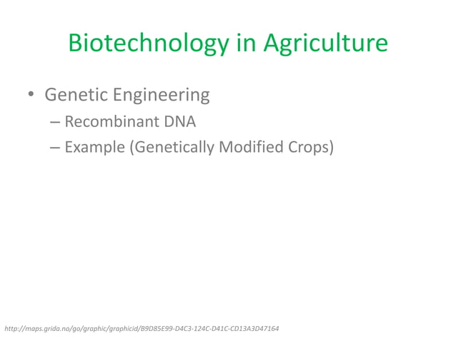 Biotechnology in agriculture and BioInformatics in Agriculture | PPT ...