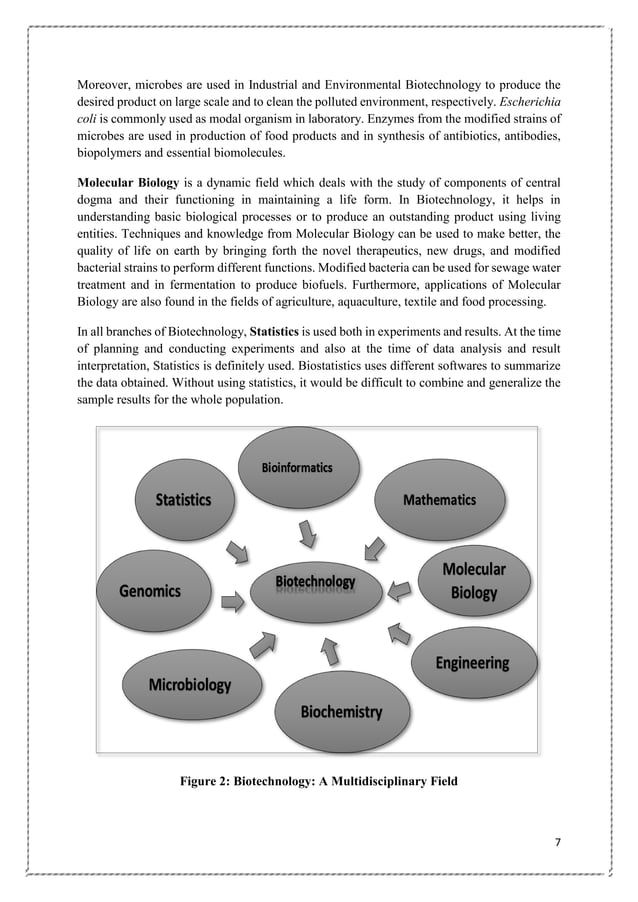 Biotechnology a multidisciplinary field