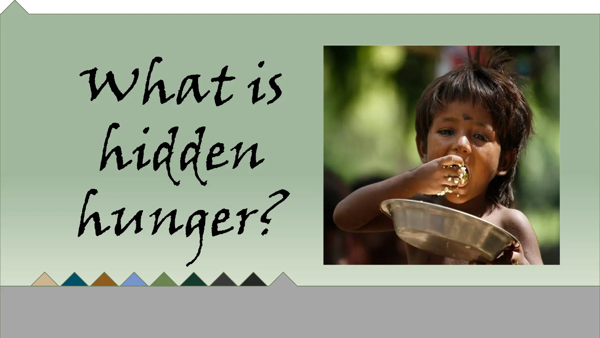 What is
hidden
hunger?
 