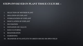 Uses of biotechnology in fruit crops.... | PPTX