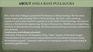Biotechnology ppt by anila rani pullagura | PPTX