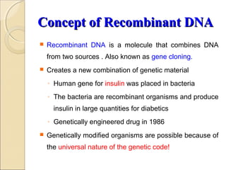 Biotechnology and its application | PPT
