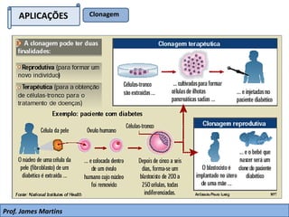 APLICAÇÕES Clonagem
Prof. James Martins
 