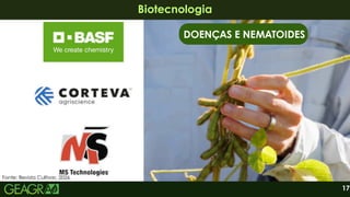 17
Biotecnologia
Biotecnologia
DOENÇAS E NEMATOIDES
Fonte: Revista Cultivar, 2026.
 