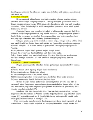 Bioteknologi dalam bidang pertanian | DOCX