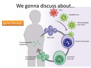 We gonna discuss about…
gene therapy

 