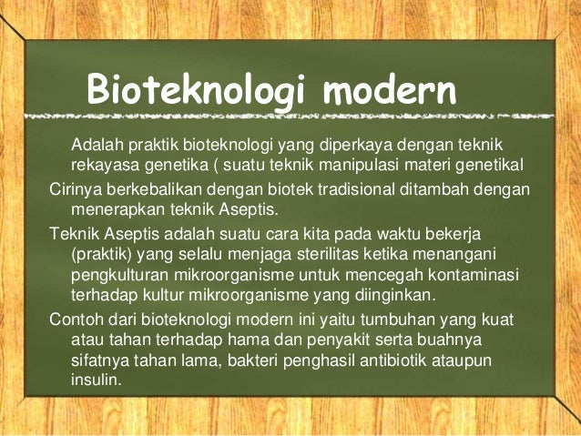 Bioteknologi tradisional (konvensional)