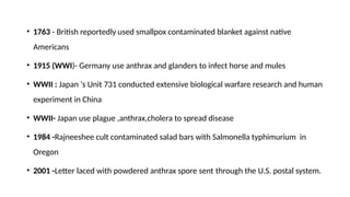 Biocrimmy Examples Bioterrorism : Biological agent :Biocrime | PPTX