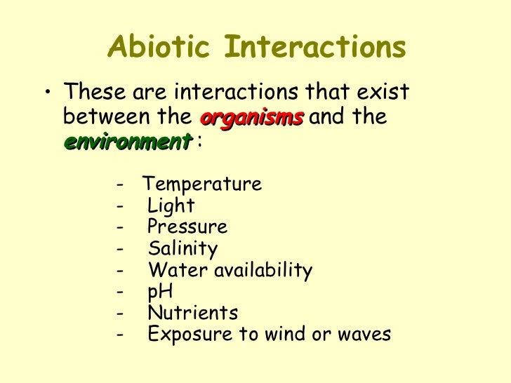biotic interactions