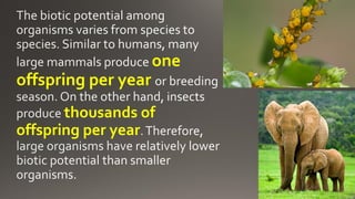 one
offspring per year
thousands of
offspring per year
 