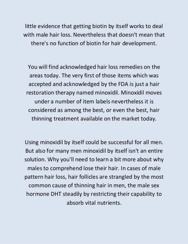 Biotin As a Hair Thinning Therapy - Does it Work?