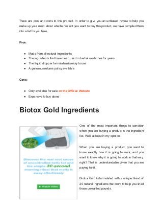 Biotox Gold Review: Does It Work? Biotox Gold Official Website! (2 PARTS) Slide 13