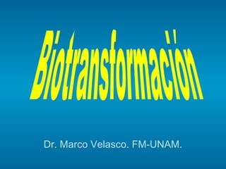 Dr. Marco Velasco. FM-UNAM.
 