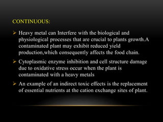 BIOTRANSFORMATION OF HEAVY METALS metal impact of heavy metals | PDF